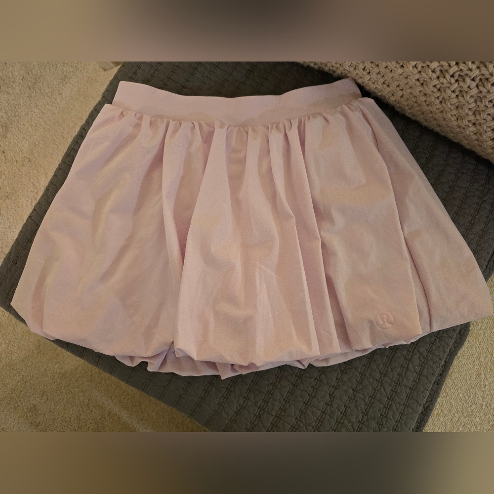 Lululemon Athletica Soft Pink Bubble Tennis Skirt